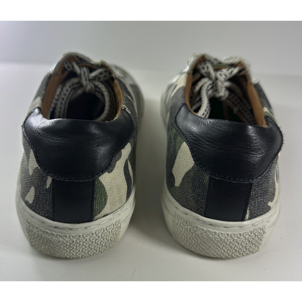 Veronica Beard Sami Camo Canvas Lace-up Sneakers Leather Lining Shoes 39 US 8.5 - Picture 11 of 16